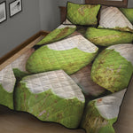Coconut 3D Print Quilt Bed Set
