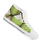 Coconut 3D Print White High Top Shoes