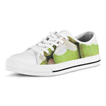 Coconut 3D Print White Low Top Shoes