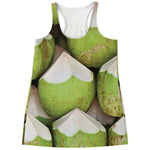 Coconut 3D Print Women's Racerback Tank Top