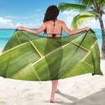 Coconut Leaf Print Beach Sarong Wrap