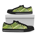 Coconut Leaf Print Black Low Top Sneakers