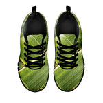 Coconut Leaf Print Black Sneakers