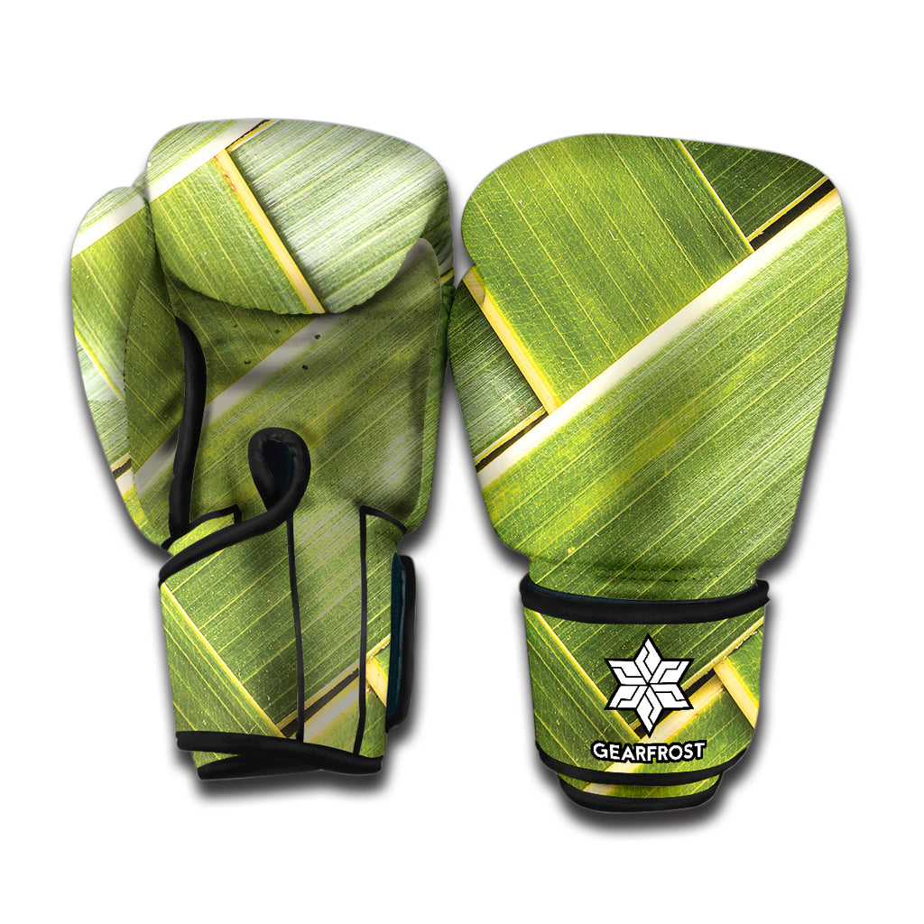 Coconut Leaf Print Boxing Gloves