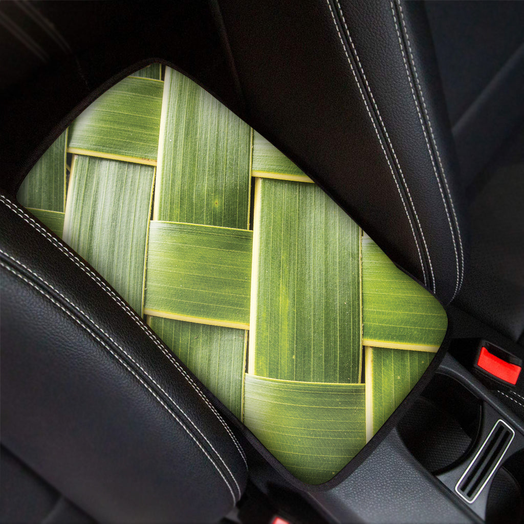 Coconut Leaf Print Car Center Console Cover