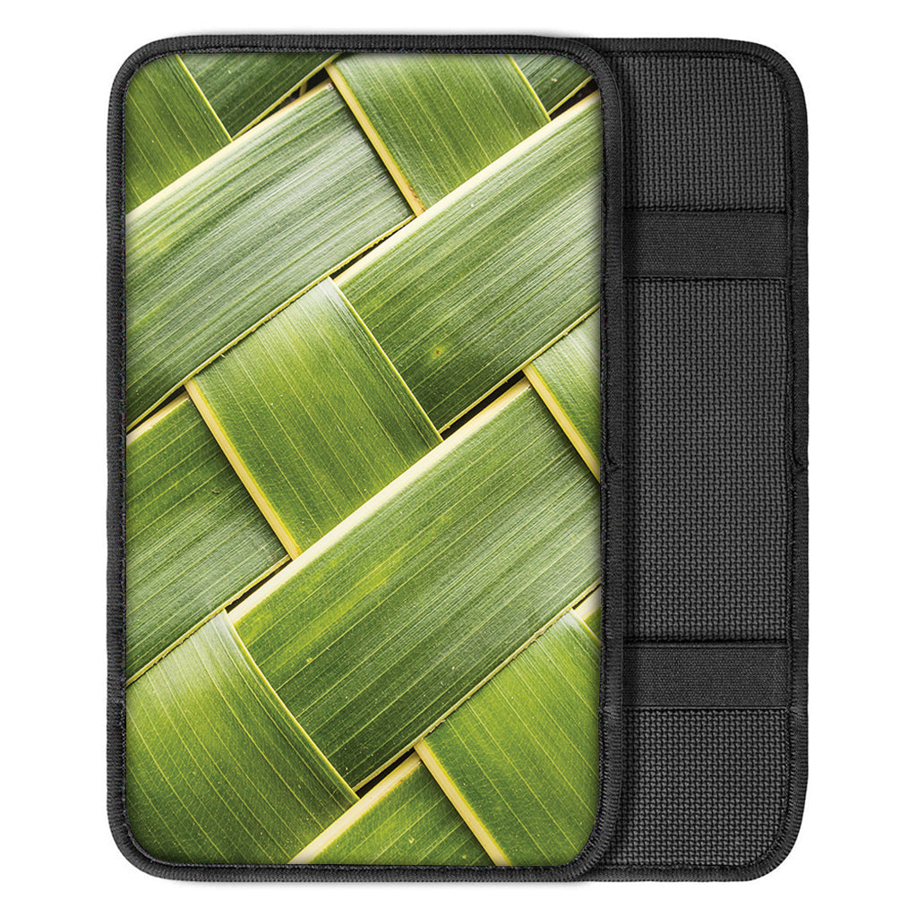 Coconut Leaf Print Car Center Console Cover