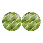 Coconut Leaf Print Car Coasters