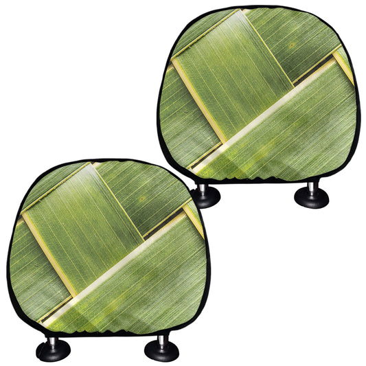 Coconut Leaf Print Car Headrest Covers