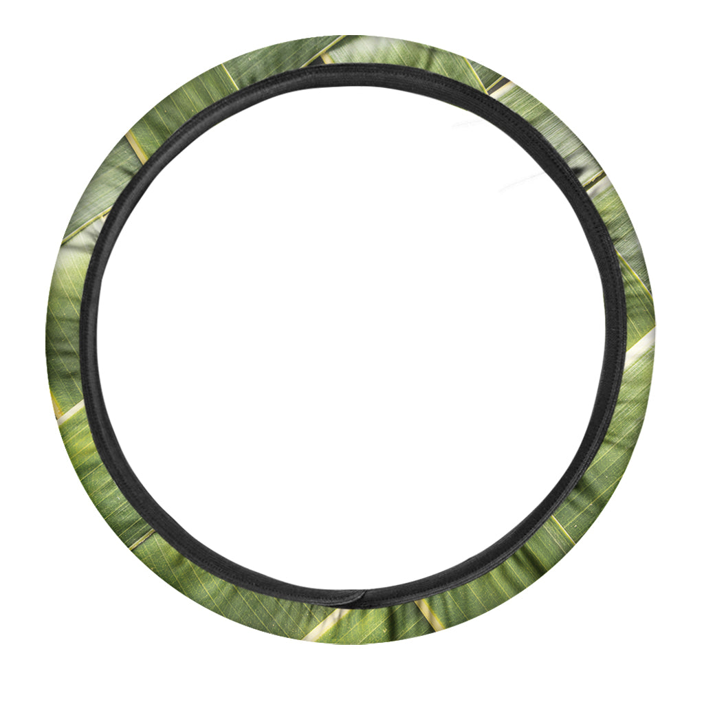 Coconut Leaf Print Car Steering Wheel Cover