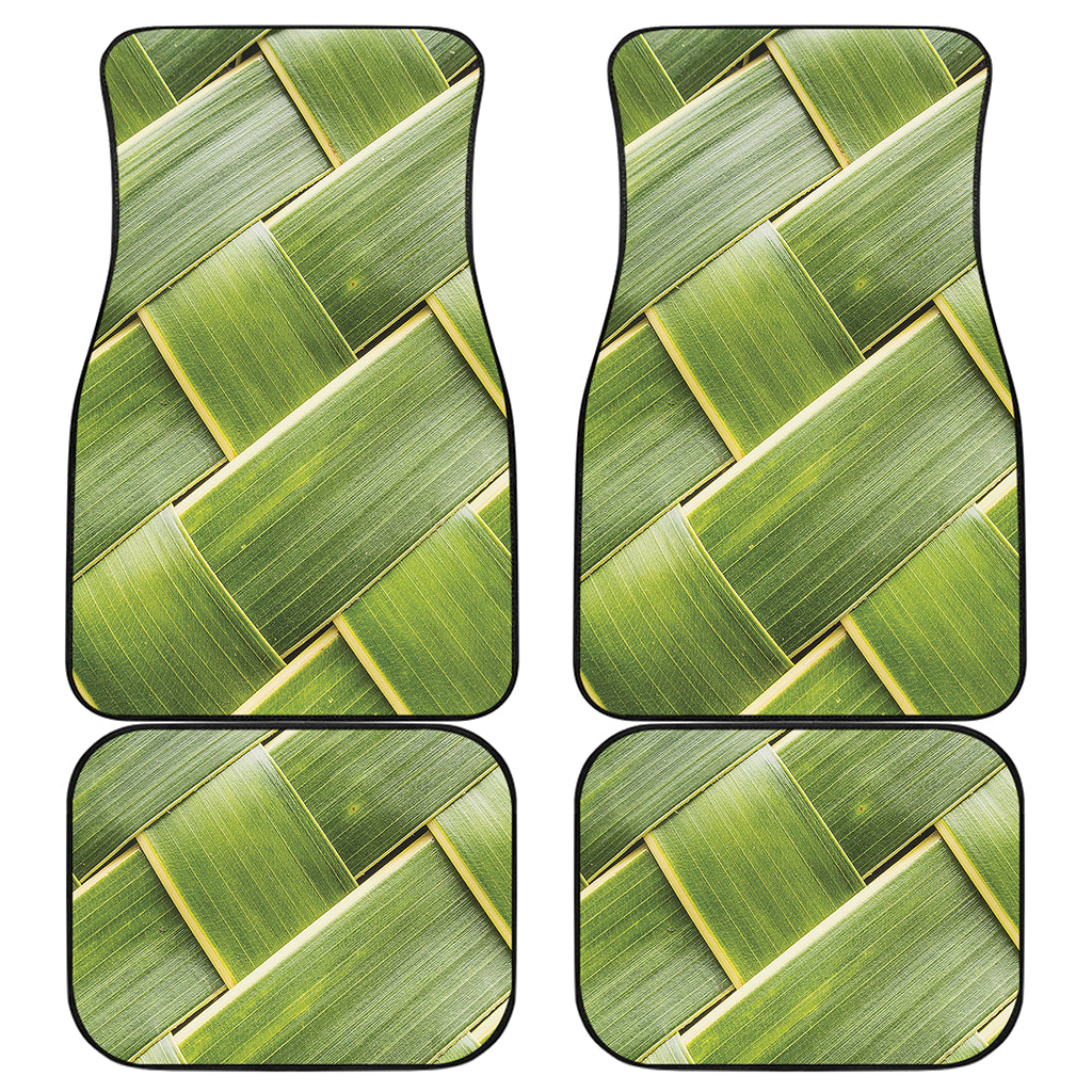 Coconut Leaf Print Front and Back Car Floor Mats