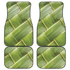 Coconut Leaf Print Front and Back Car Floor Mats