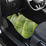 Coconut Leaf Print Front and Back Car Floor Mats