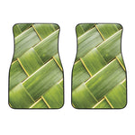 Coconut Leaf Print Front Car Floor Mats