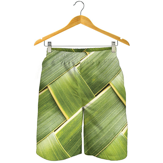Coconut Leaf Print Men's Shorts