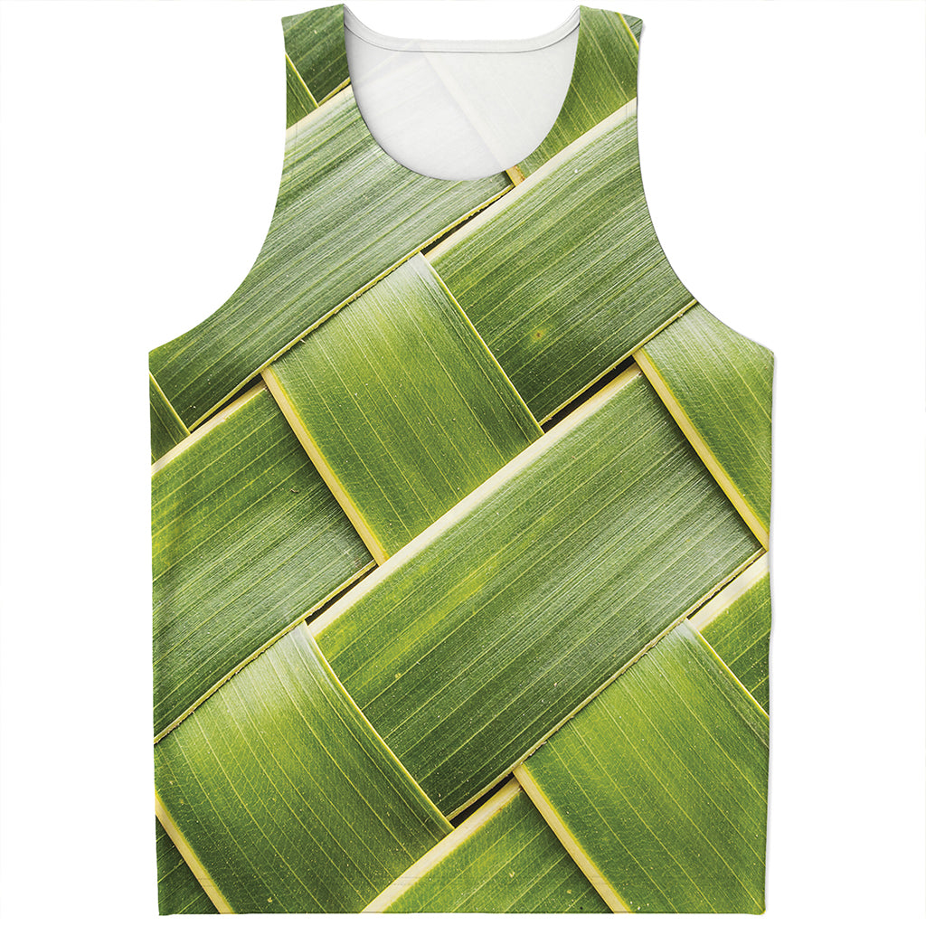 Coconut Leaf Print Men's Tank Top