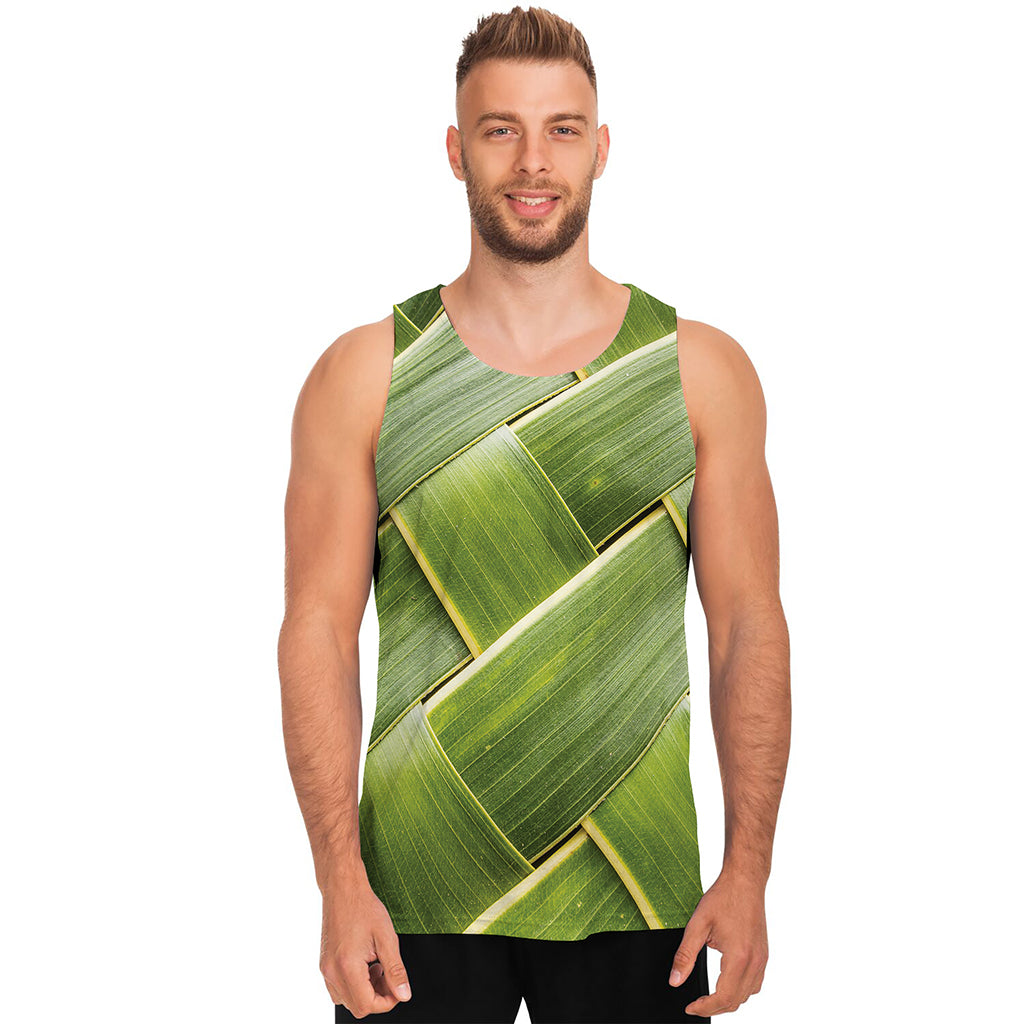 Coconut Leaf Print Men's Tank Top