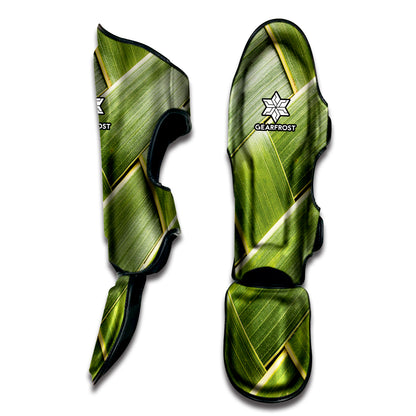 Coconut Leaf Print Muay Thai Shin Guard