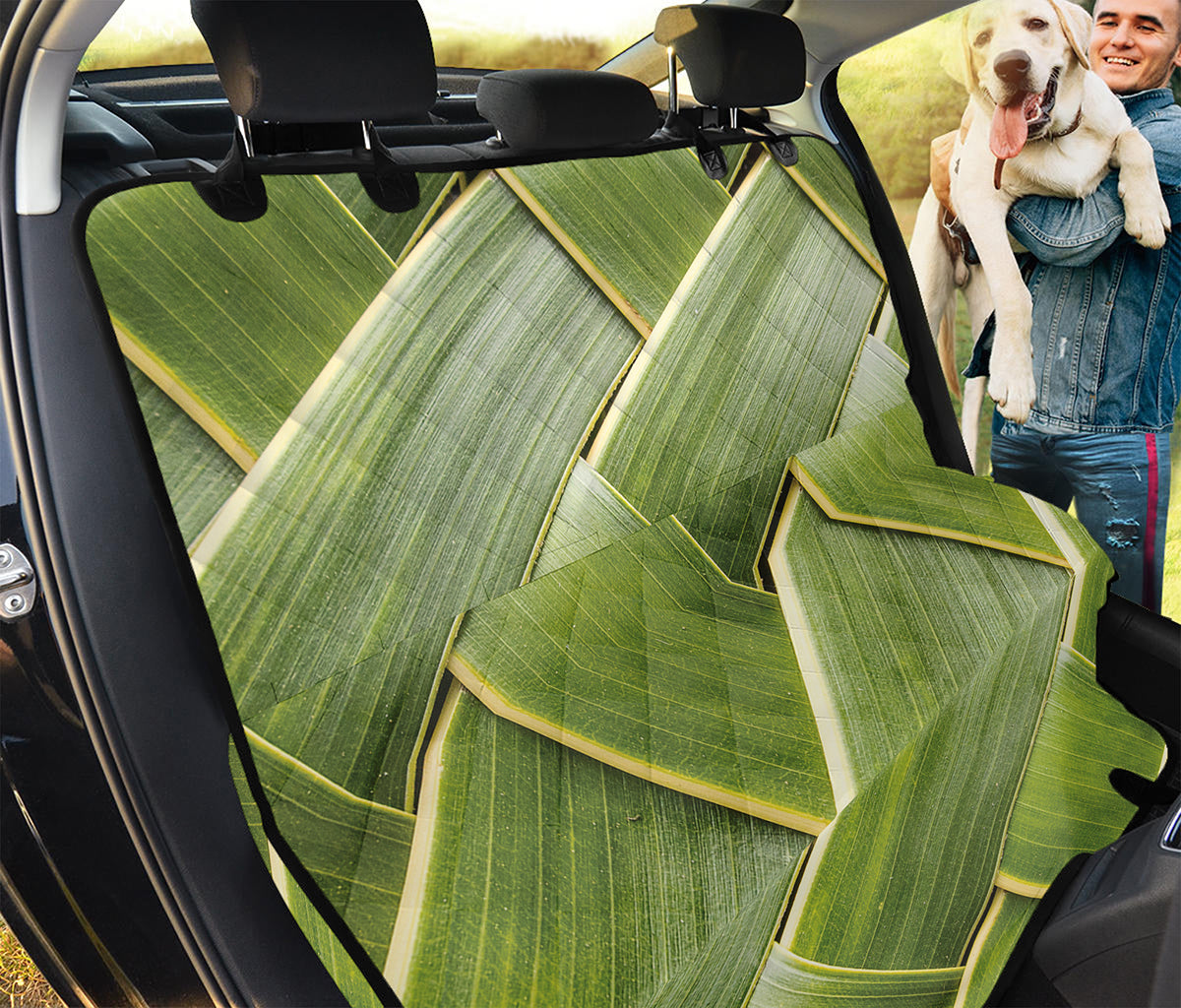 Coconut Leaf Print Pet Car Back Seat Cover