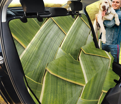 Coconut Leaf Print Pet Car Back Seat Cover