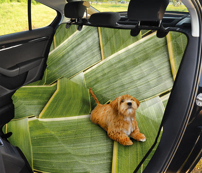 Coconut Leaf Print Pet Car Back Seat Cover