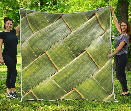 Coconut Leaf Print Quilt
