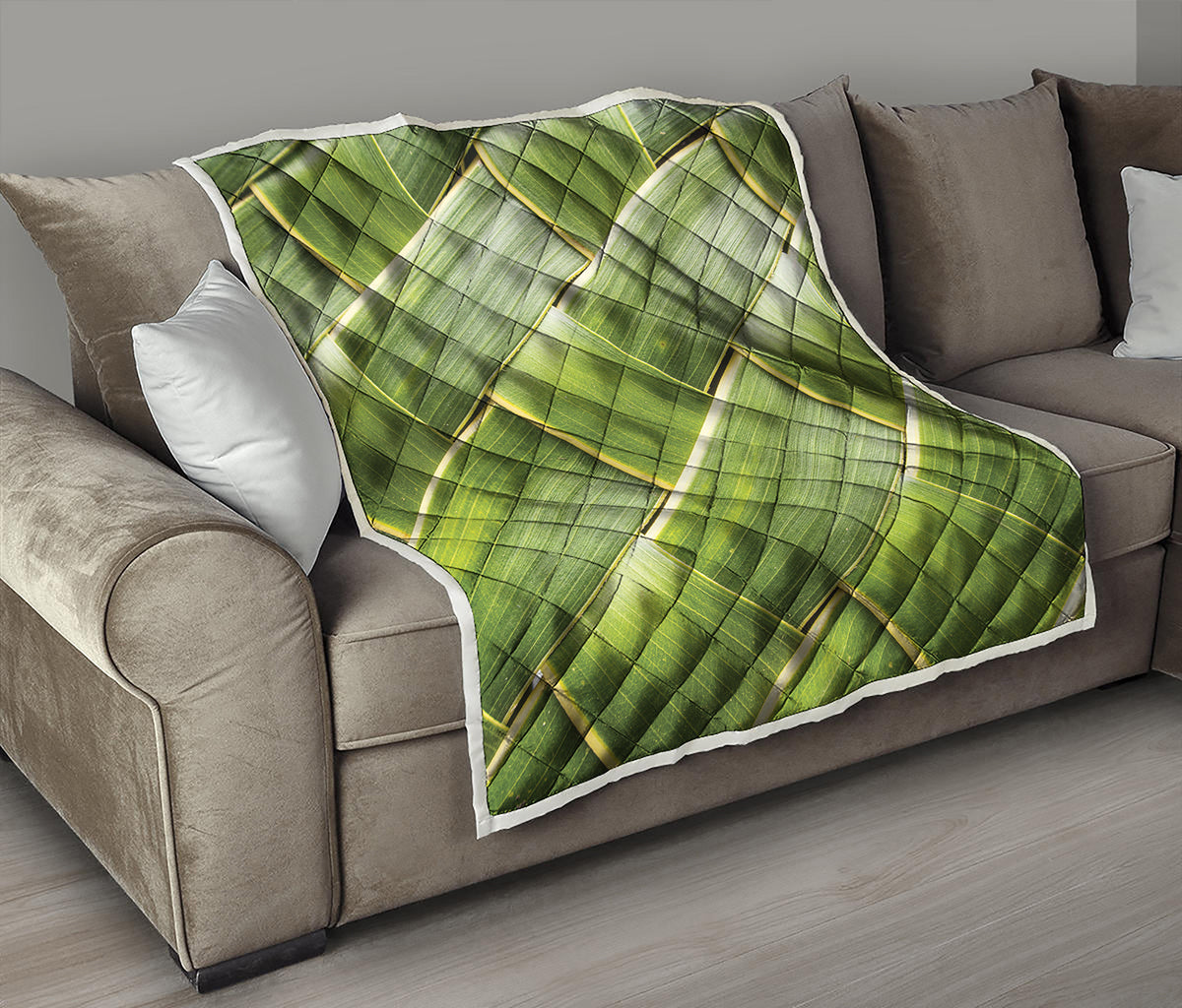 Coconut Leaf Print Quilt