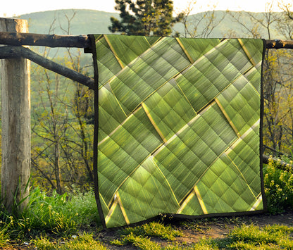 Coconut Leaf Print Quilt