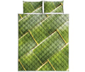 Coconut Leaf Print Quilt Bed Set