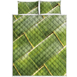 Coconut Leaf Print Quilt Bed Set