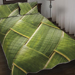 Coconut Leaf Print Quilt Bed Set