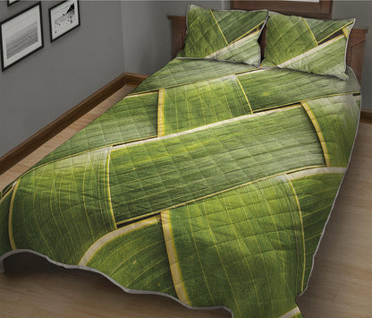 Coconut Leaf Print Quilt Bed Set