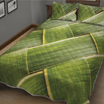 Coconut Leaf Print Quilt Bed Set