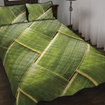 Coconut Leaf Print Quilt Bed Set