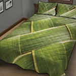 Coconut Leaf Print Quilt Bed Set