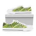 Coconut Leaf Print White Low Top Sneakers