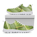 Coconut Leaf Print White Running Shoes
