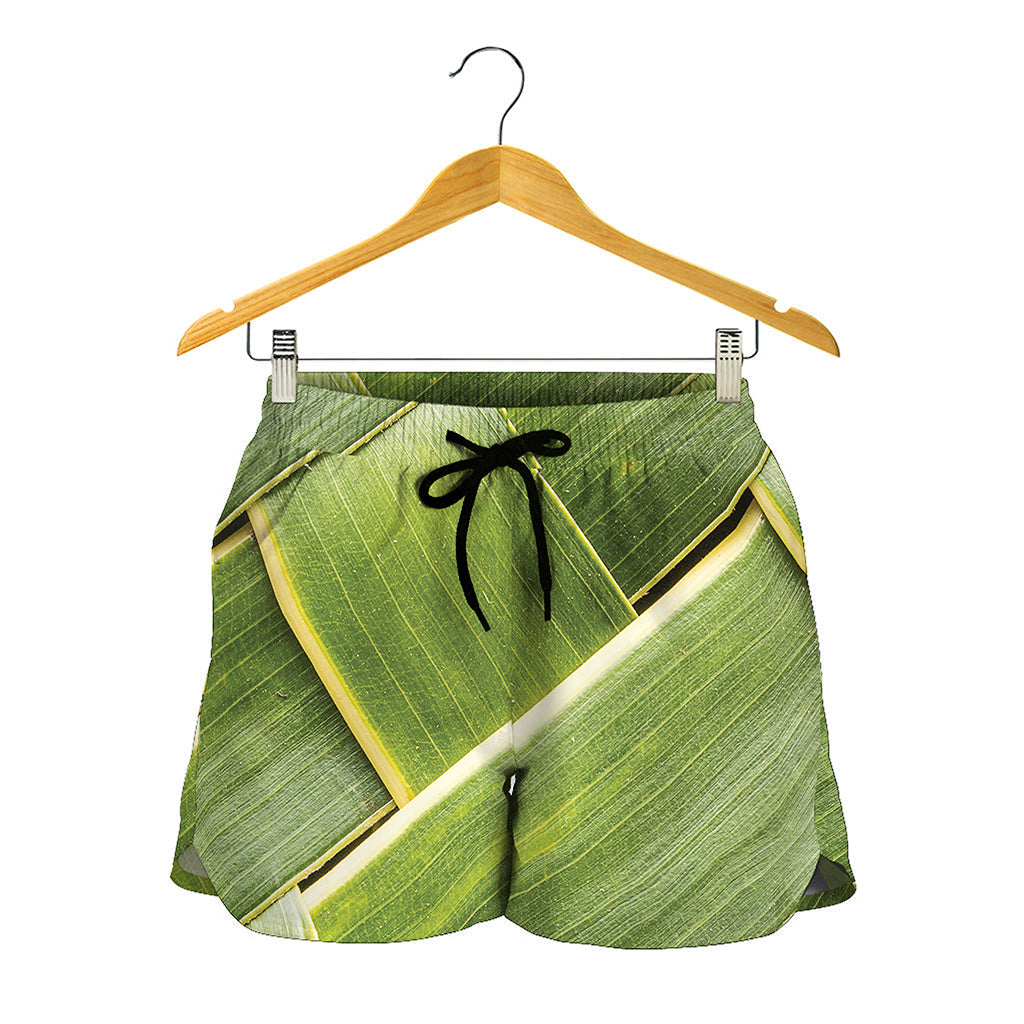 Coconut Leaf Print Women's Shorts