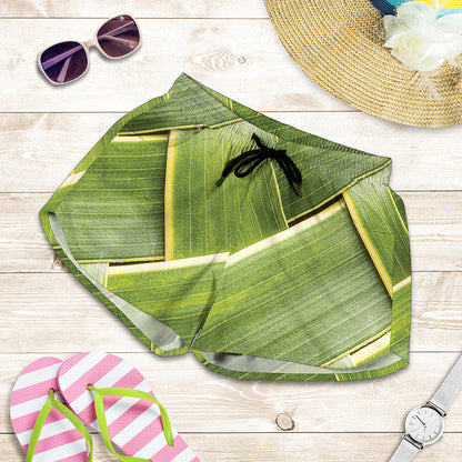 Coconut Leaf Print Women's Shorts