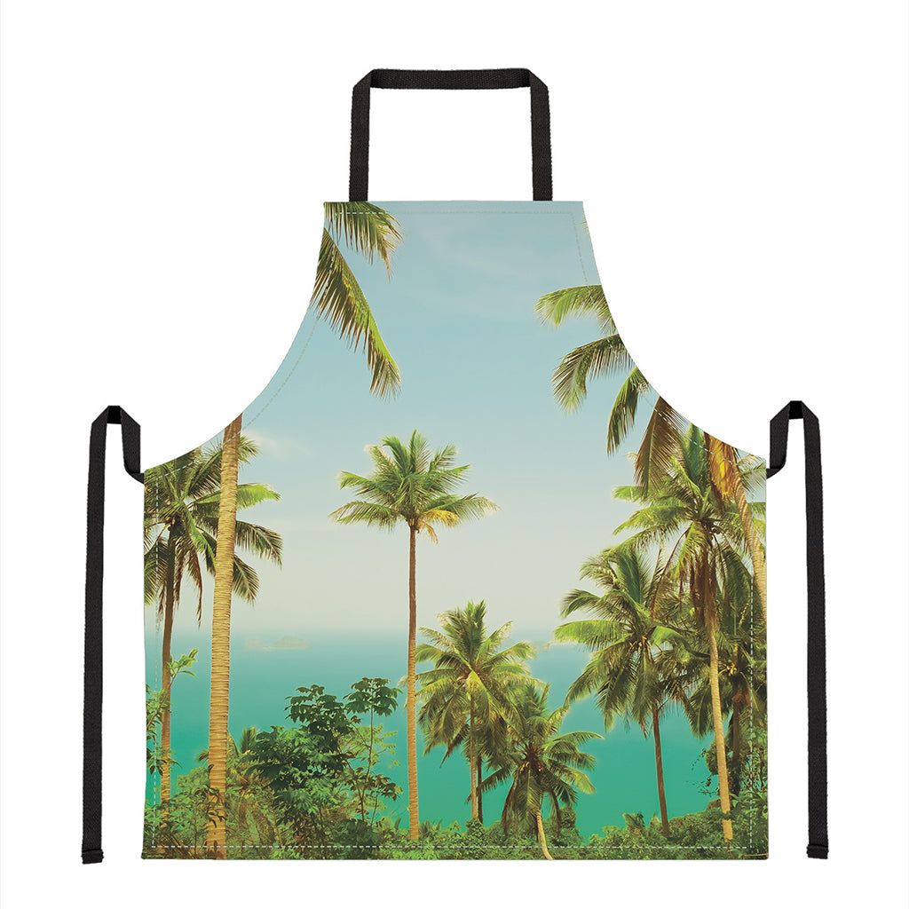 Coconut Tree Print Apron