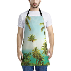 Coconut Tree Print Apron