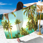 Coconut Tree Print Beach Sarong Wrap