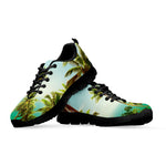 Coconut Tree Print Black Sneakers