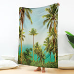 Coconut Tree Print Blanket