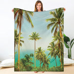 Coconut Tree Print Blanket