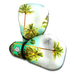 Coconut Tree Print Boxing Gloves
