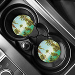 Coconut Tree Print Car Coasters