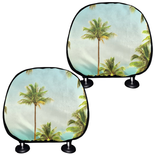 Coconut Tree Print Car Headrest Covers