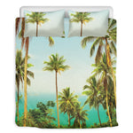 Coconut Tree Print Duvet Cover Bedding Set
