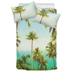 Coconut Tree Print Duvet Cover Bedding Set