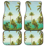 Coconut Tree Print Front and Back Car Floor Mats